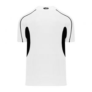 BA1745 One Button Baseball Jersey - Black/White - Back