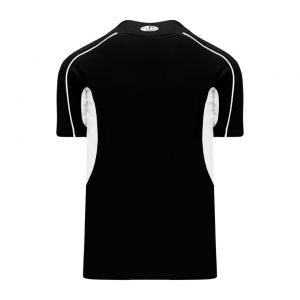BA1745 One Button Baseball Jersey - White/Black - Back