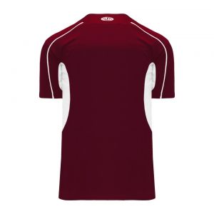 BA1745 One Button Baseball Jersey - Maroon/White - Back