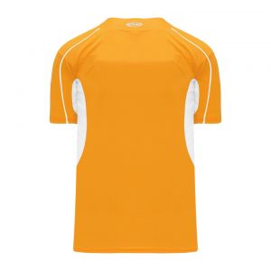 BA1745 One Button Baseball Jersey - Gold/White - Back