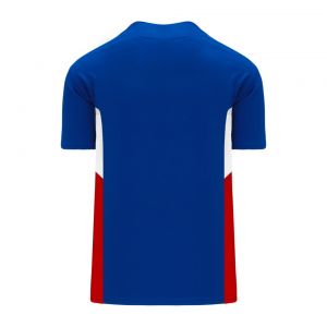 BA1763 One Button Baseball Jersey - Royal/Red/White - Back