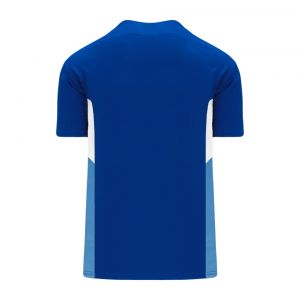BA1763 One Button Baseball Jersey - Royal/Sky/White - Back