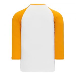 BA1846 Pullover Baseball Jersey - White/Gold - Back