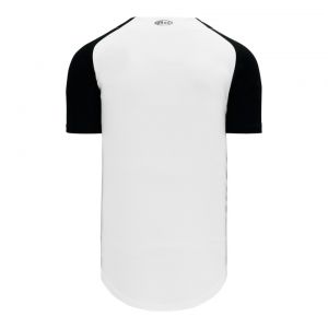 BA1875 Full Button Baseball Jersey - White/Black - Back