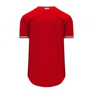 BA5500 Full Button Baseball Jersey - Anaheim Red/White/Grey - Back
