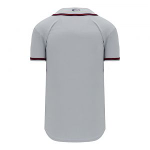 BA5500 Full Button Baseball Jersey - Atlanta Grey/Navy/Red - Back