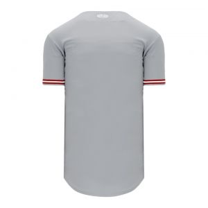 BA5500 Full Button Baseball Jersey - Cincinnati Grey/Red/White - Back