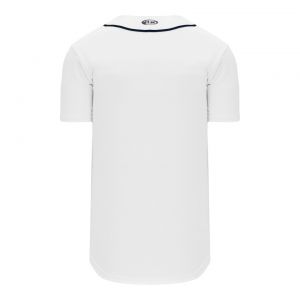 BA5500 Full Button Baseball Jersey - Detroit White/Navy - Back