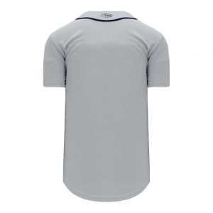 BA5500 Full Button Baseball Jersey - Detroit Grey/Navy - Back