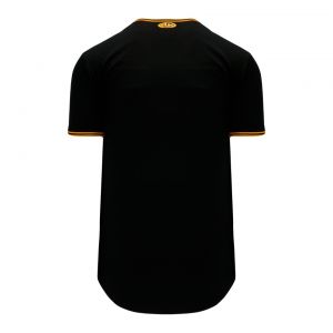 BA5500 Full Button Baseball Jersey - Pittsburgh Black/Gold - Back