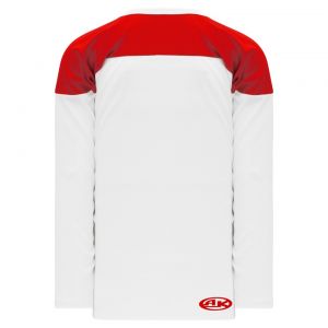 H6100 League Hockey Jersey - White/Red - Back