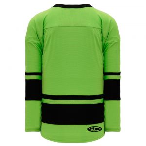 H6400 League Hockey Jersey - Lime Green/Black - Back