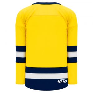 H6500 League Hockey Jersey - Maize/White/Navy - Back