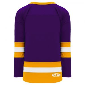 H6500 League Hockey Jersey - Purple/Gold/White - Back
