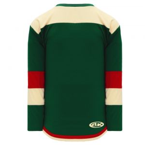 H7400 Select Hockey Jersey - Dark Green/Sand/Red - Back