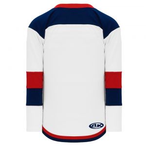 H7400 Select Hockey Jersey - White/Navy/Red - Back