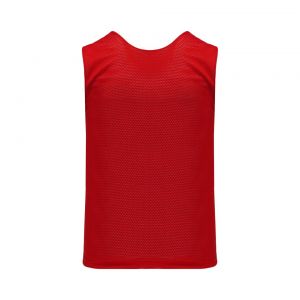 LF302 Reversible Field Lacrosse Jersey - Red/White - Back