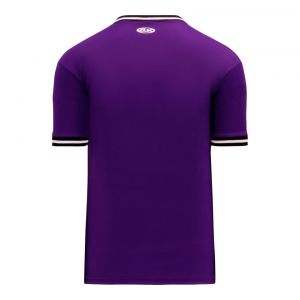 S1333 Soccer Jersey - Purple/Black/White - Back