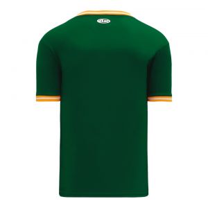 S1333 Soccer Jersey - Dark Green/Gold/White - Back