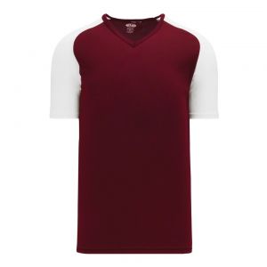 V1375 Volleyball Jersey - Maroon/White - Front
