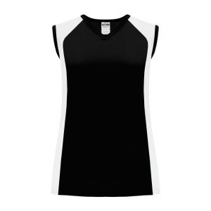 V601L Women's Volleyball Jersey - Black/White - Front