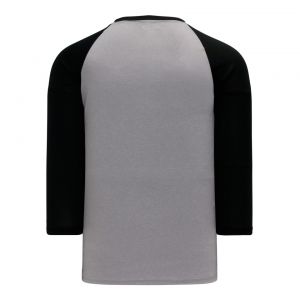 S1846 Soccer Jersey - Heather Grey/Black - Back