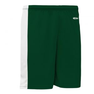 SS9145 Soccer Shorts - Dark Green/White - Back