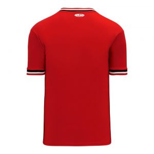 V1333 Volleyball Jersey - Red/Black/White - Back