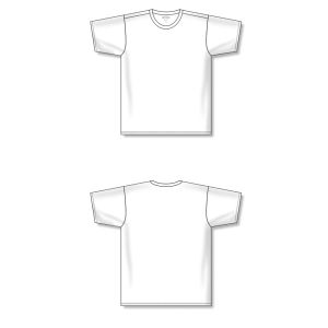 Athletic Knit A1800-000 Apparel Short Sleeve Shirt - White - Full