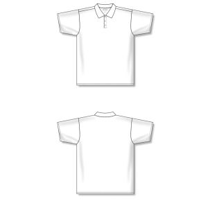 Athletic Knit A1810-000 Apparel Polo Shirt - White - Full