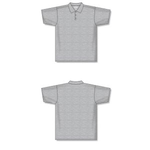 Athletic Knit A1810-020 Apparel Polo Shirt - Heather Grey - Full