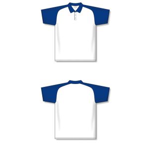 Athletic Knit A1815-207 Apparel Polo Shirt - White/Royal - Full