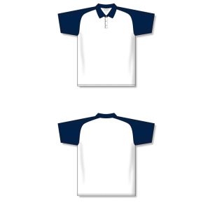 Athletic Knit A1815-217 Apparel Polo Shirt - White/Navy - Full