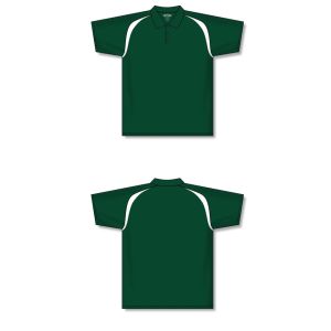 Athletic Knit A1820-260 Apparel Polo Shirt - Dark Green/White - Full