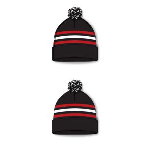 Athletic Knit A1830-614 Hockey Toque - Chicago Black - Full