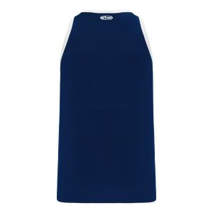 Athletic Knit B1325-216 League Basketball Jersey - Navy/White - Rear