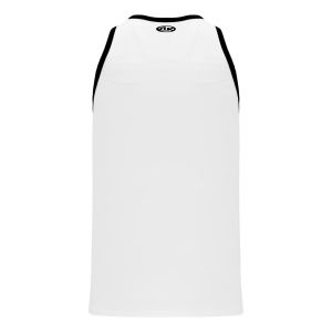 Athletic Knit B1325-222 League Basketball Jersey - White/Black - Rear