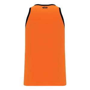 Athletic Knit B1325-263 League Basketball Jersey - Orange/Black - Rear