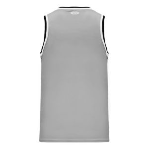 Athletic Knit B1710-112 Pro Basketball Jersey - Grey/Black/White - Rear