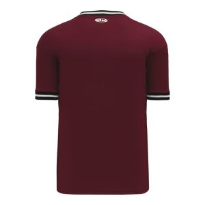 Athletic Knit BA1333-443 Pullover Baseball Jersey - Maroon/Black/White - Rear