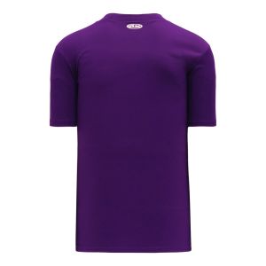 Athletic Knit BA1347-010 Two Button Baseball Jersey - Purple - Rear
