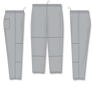 Athletic Knit BA1371-012 League Baseball Pants - Grey - Full
