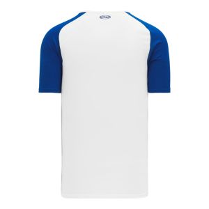 Athletic Knit BA1375-207 Pullover Baseball Jersey - White/Royal - Rear