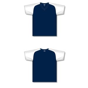 Athletic Knit BA1375-216 Pullover Baseball Jersey - Navy/White - Full