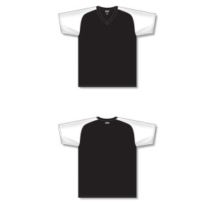 Athletic Knit BA1375-221 Pullover Baseball Jersey - Black/White - Full
