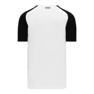 Athletic Knit BA1375-222 Pullover Baseball Jersey - White/Black - Rear