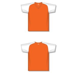 Athletic Knit BA1375-238 Pullover Baseball Jersey - Orange/White - Full