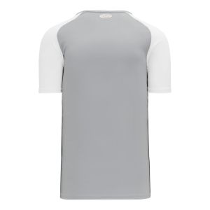 Athletic Knit BA1375-245 Pullover Baseball Jersey - Grey/White - Rear