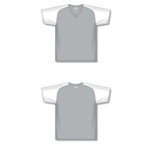Athletic Knit BA1375-245 Pullover Baseball Jersey - Grey/White - Full