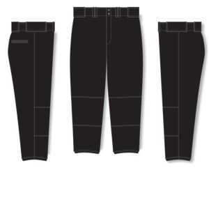 Athletic Knit BA1385L-001 Pro Baseball Pants - Black - Full